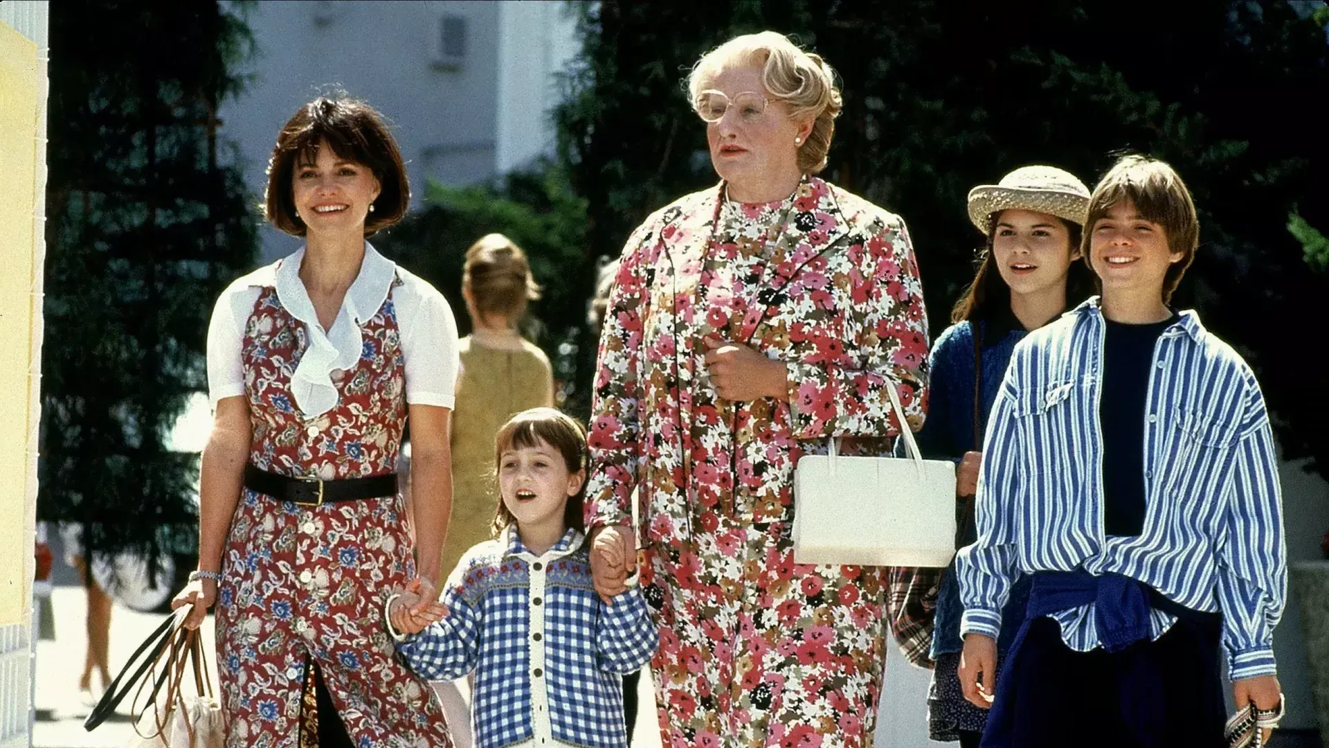 Cena de Sra. Doubtfire na piscina, que foi filmada no Claremont